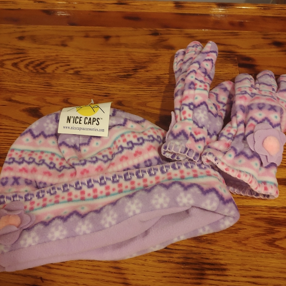 Girls hat and glove set K#209